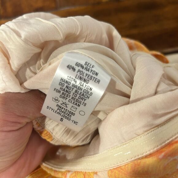 Orange Floral Strapless Jumpsuit - Picture 5 of 5